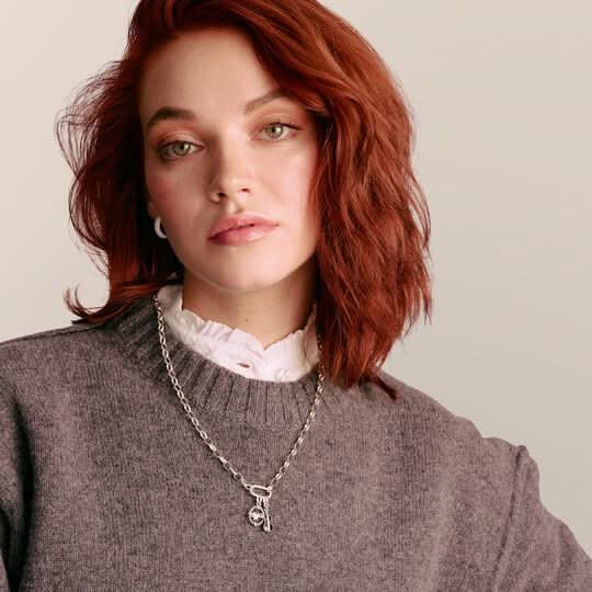 Elegant Wednesday W Zirconia Silver Charm Pendant Connect - THOMAS SABO Model: CC1317-643-11