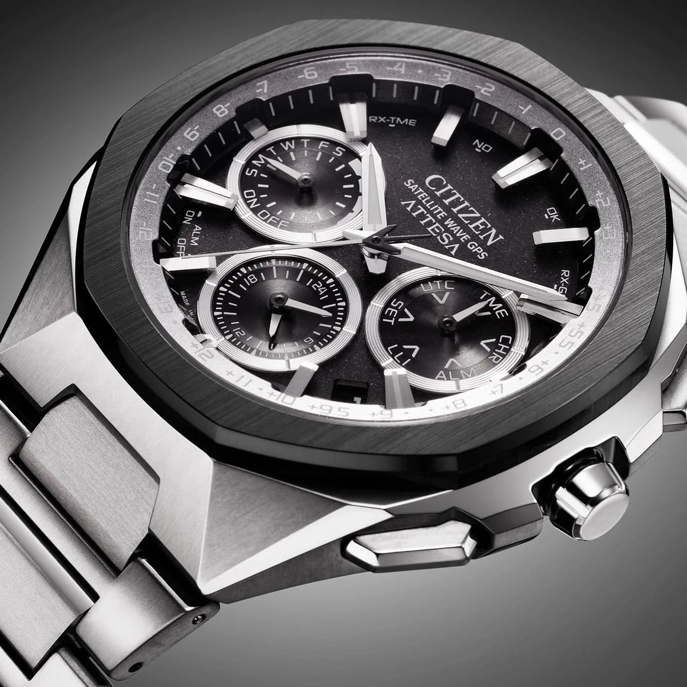 Citizen CC4104-53E Herrenuhr • Satellite Wave GPS • Super Titanium