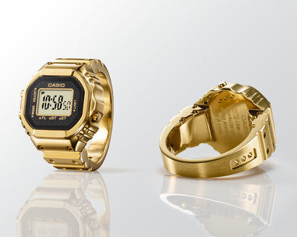 Casio CRW-001G-9ER Ringuhr Digital Goldfarben • Goldionenbeschichtung • Dual-Zeit & Stoppuhr, Bild 4