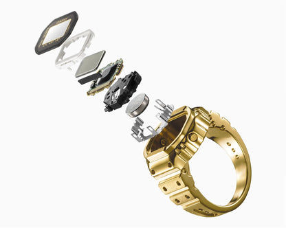 Casio CRW-001G-9ER Ringuhr Digital Goldfarben • Goldionenbeschichtung • Dual-Zeit & Stoppuhr, Bild 5