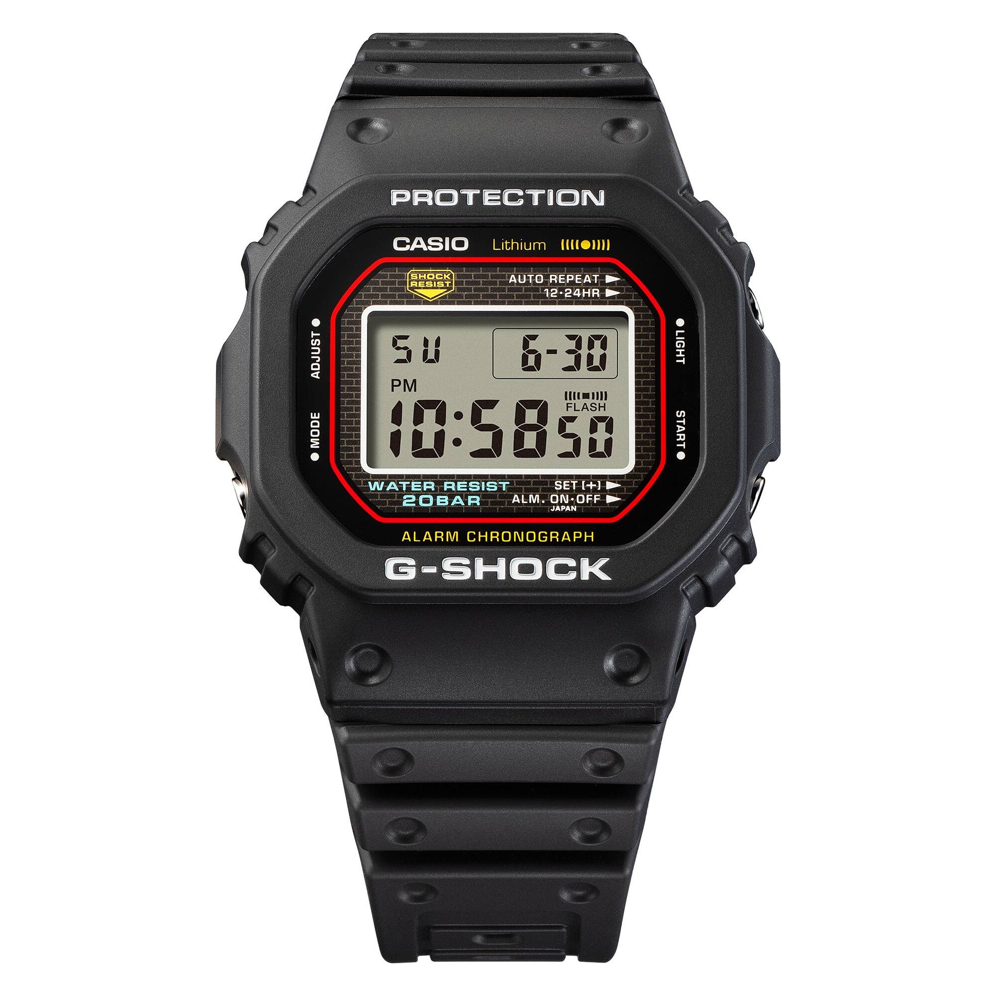Casio DW-5000R-1AER G-Shock Herrenuhr Schwarz • Digitaler Chronograph • 20 bar wasserdicht, Bild 11
