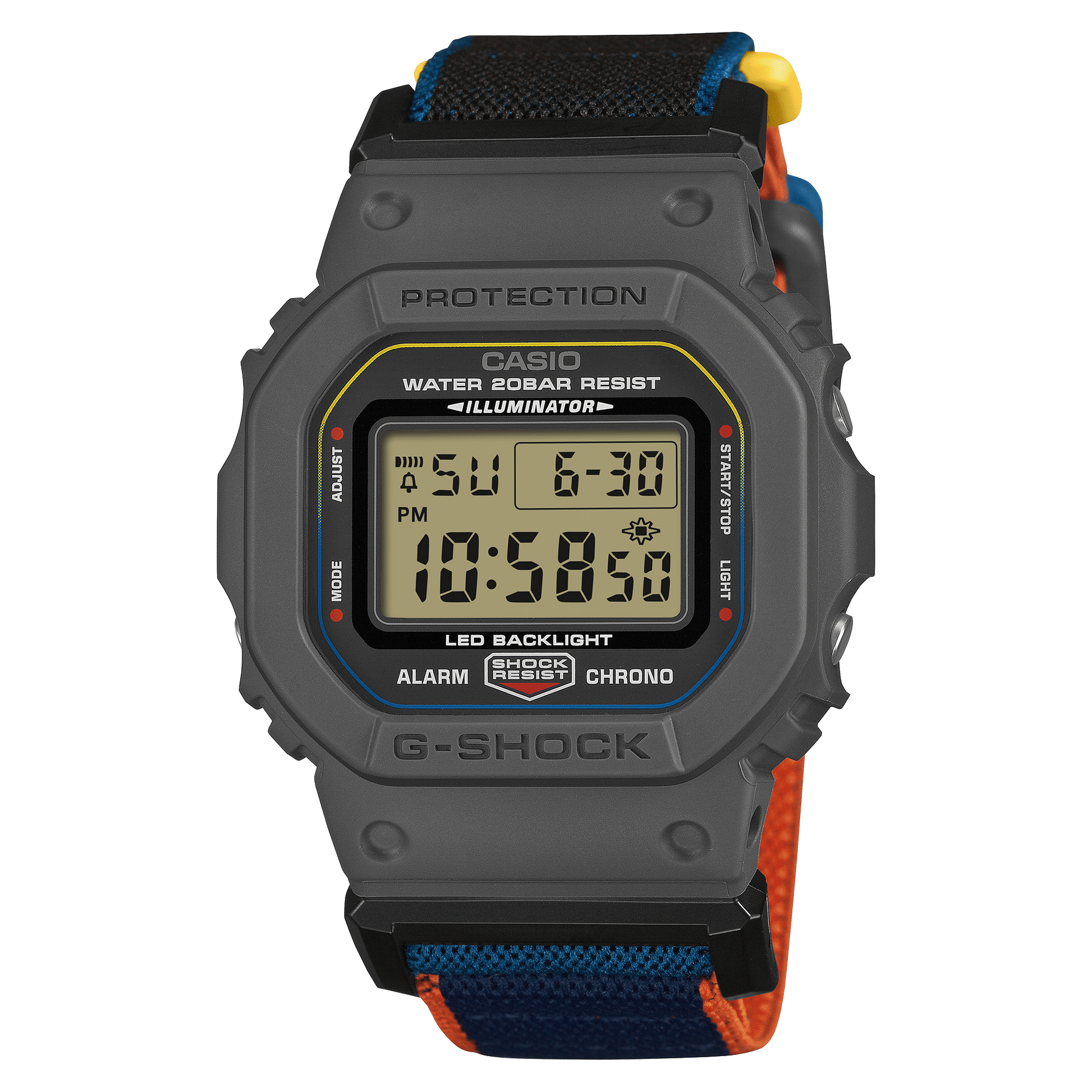 Casio DW-5600MNC-8A2ER G-Shock Origin Armbanduhr Anthrazit/Blau • FIDLOCK® Magnetschließe • Biobasiertes Resin, Bild 2