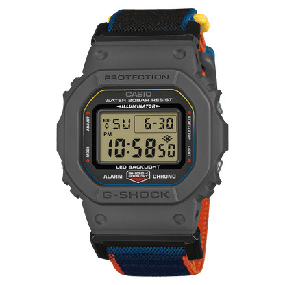 Casio DW-5600MNC-8A2ER G-Shock Origin Armbanduhr Anthrazit/Blau • FIDLOCK® Magnetschließe • Biobasiertes Resin, Bild 2