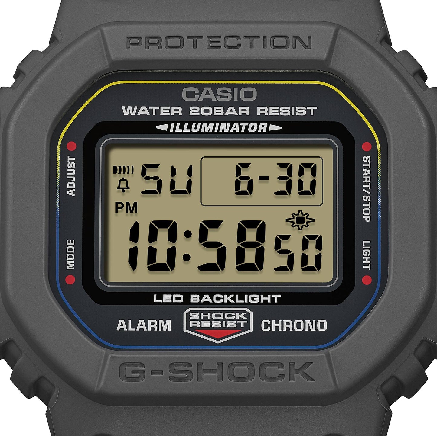 Casio DW-5600MNC-8A2ER G-Shock Origin Armbanduhr Anthrazit/Blau • FIDLOCK® Magnetschließe • Biobasiertes Resin, Bild 3