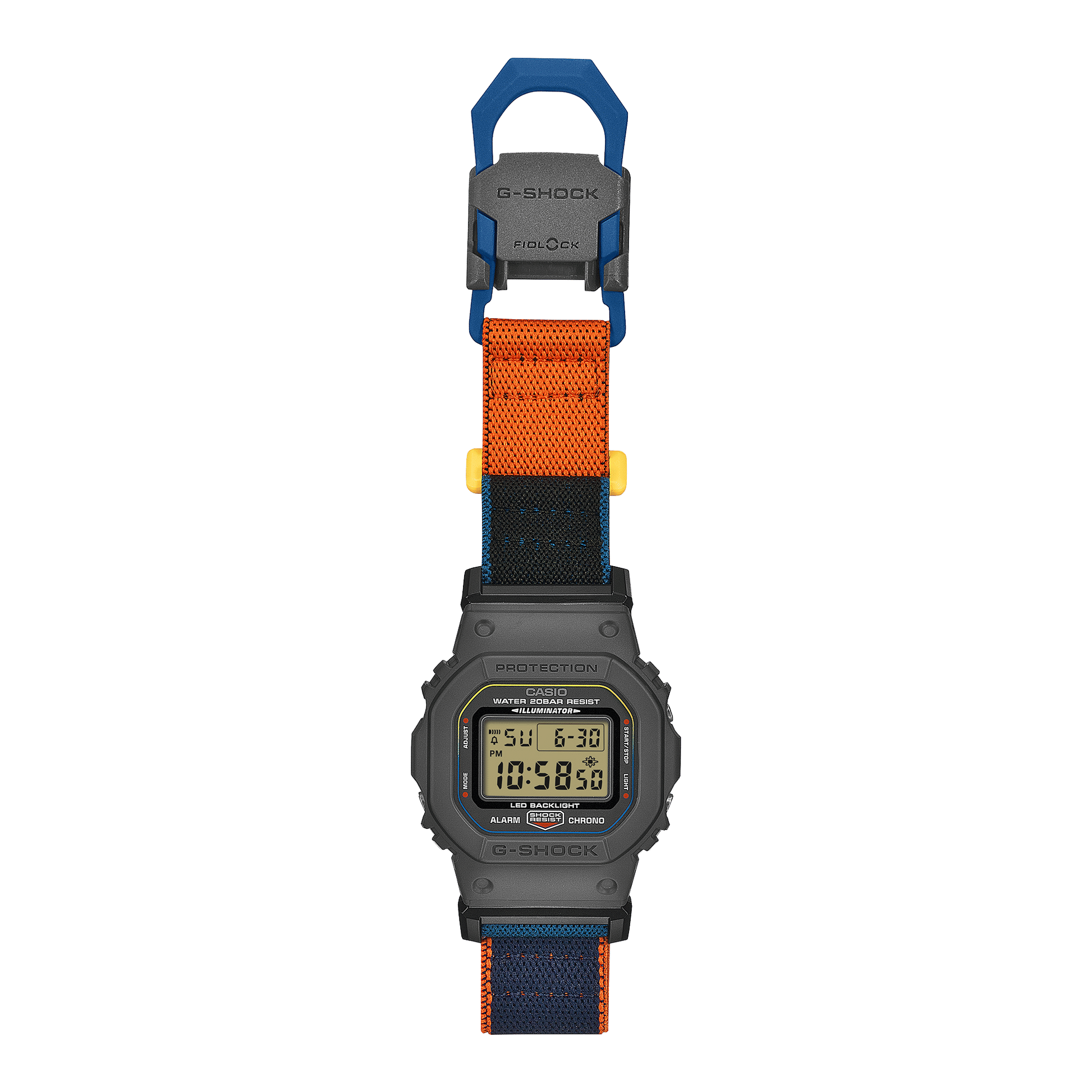Casio DW-5600MNC-8A2ER G-Shock Origin Armbanduhr Anthrazit/Blau • FIDLOCK® Magnetschließe • Biobasiertes Resin, Bild 9