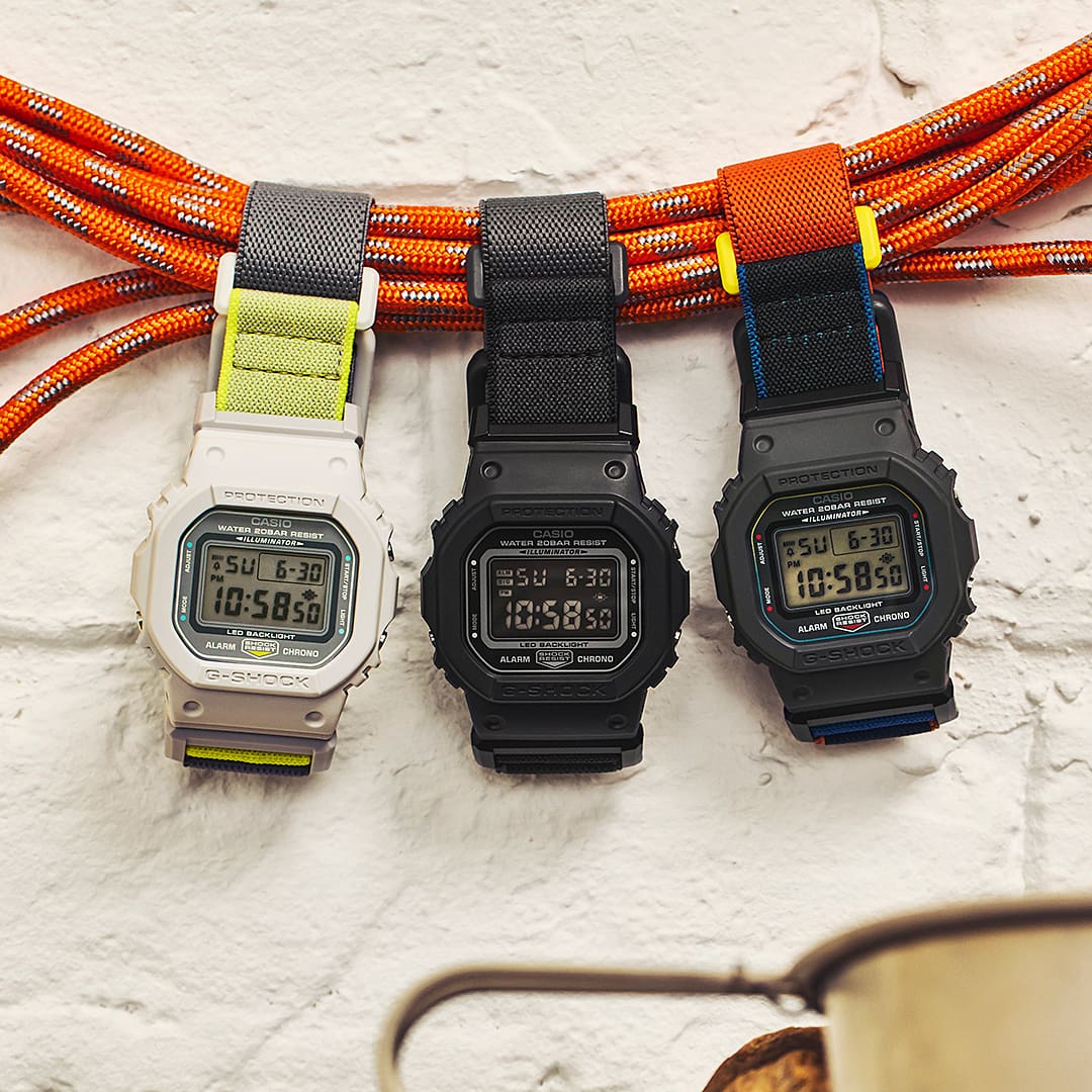Casio DW-5600MNC-8A2ER G-Shock Origin Armbanduhr Anthrazit/Blau • FIDLOCK® Magnetschließe • Biobasiertes Resin, Bild 10
