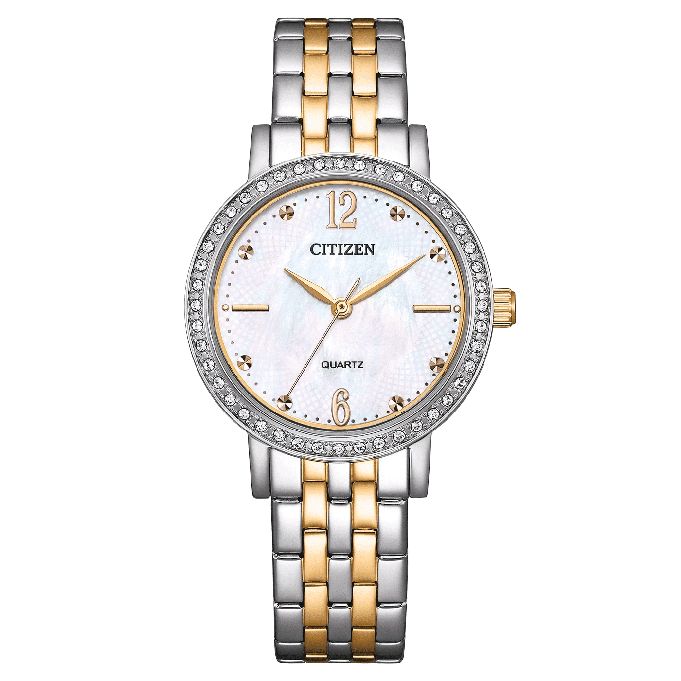 Citizen Elegance EL3106-59D Damenuhr Bicolor • Perlmutt-Zifferblatt • Quarzwerk
