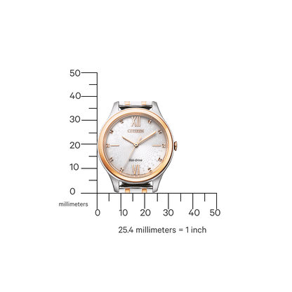 Citizen Eco Drive EM0506-77A Damenuhr Bicolor • Solarbetrieb • Römische Indizes, Bild 4
