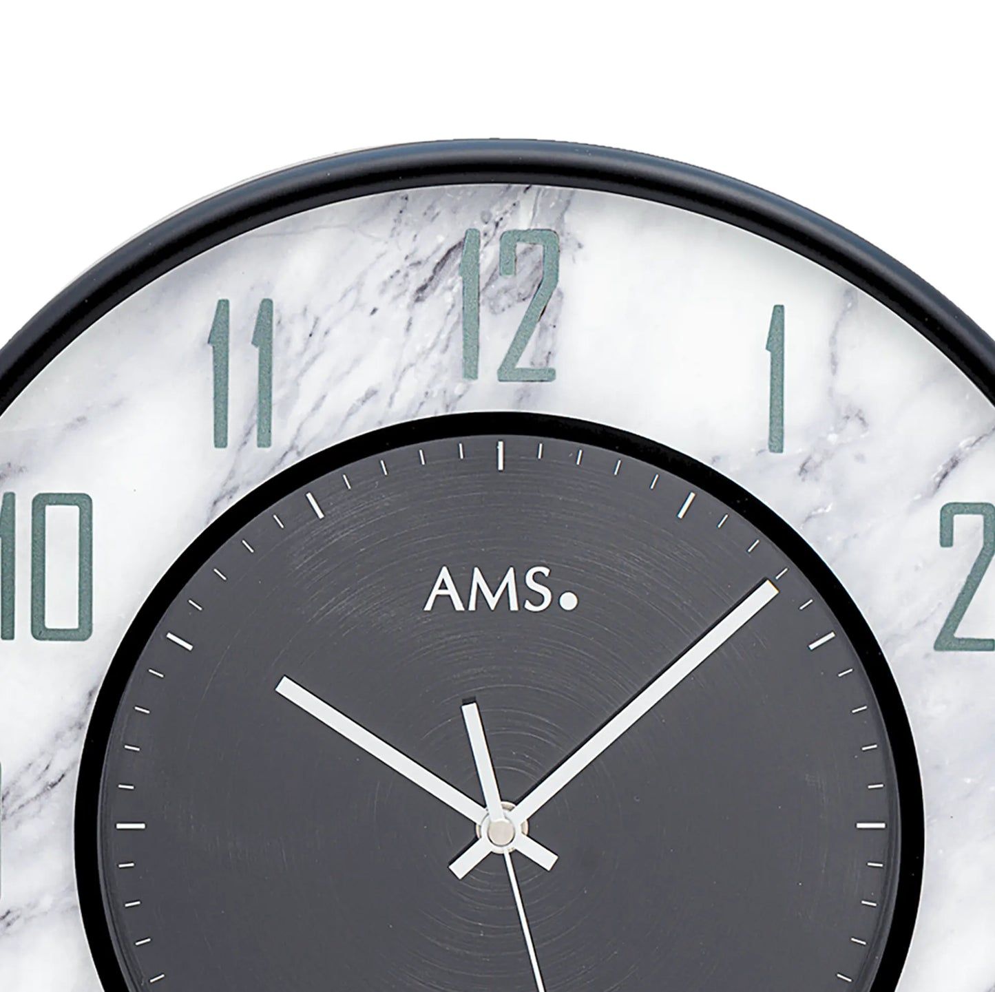 AMS Funk F5588A Wanduhr • Marmoroptik • Modern