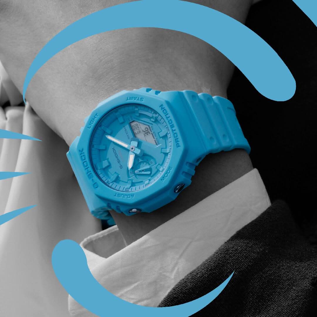 Casio G-Shock GA-2100-2A2ER Herrenuhr • Carbon Core Guard • Schockresistent