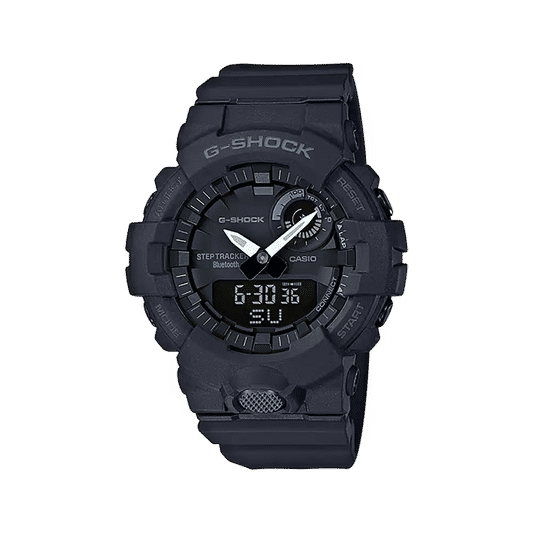 Casio G-Shock Herrenuhr mit schwarzem Kunststoffarmband und digitaler Anzeige