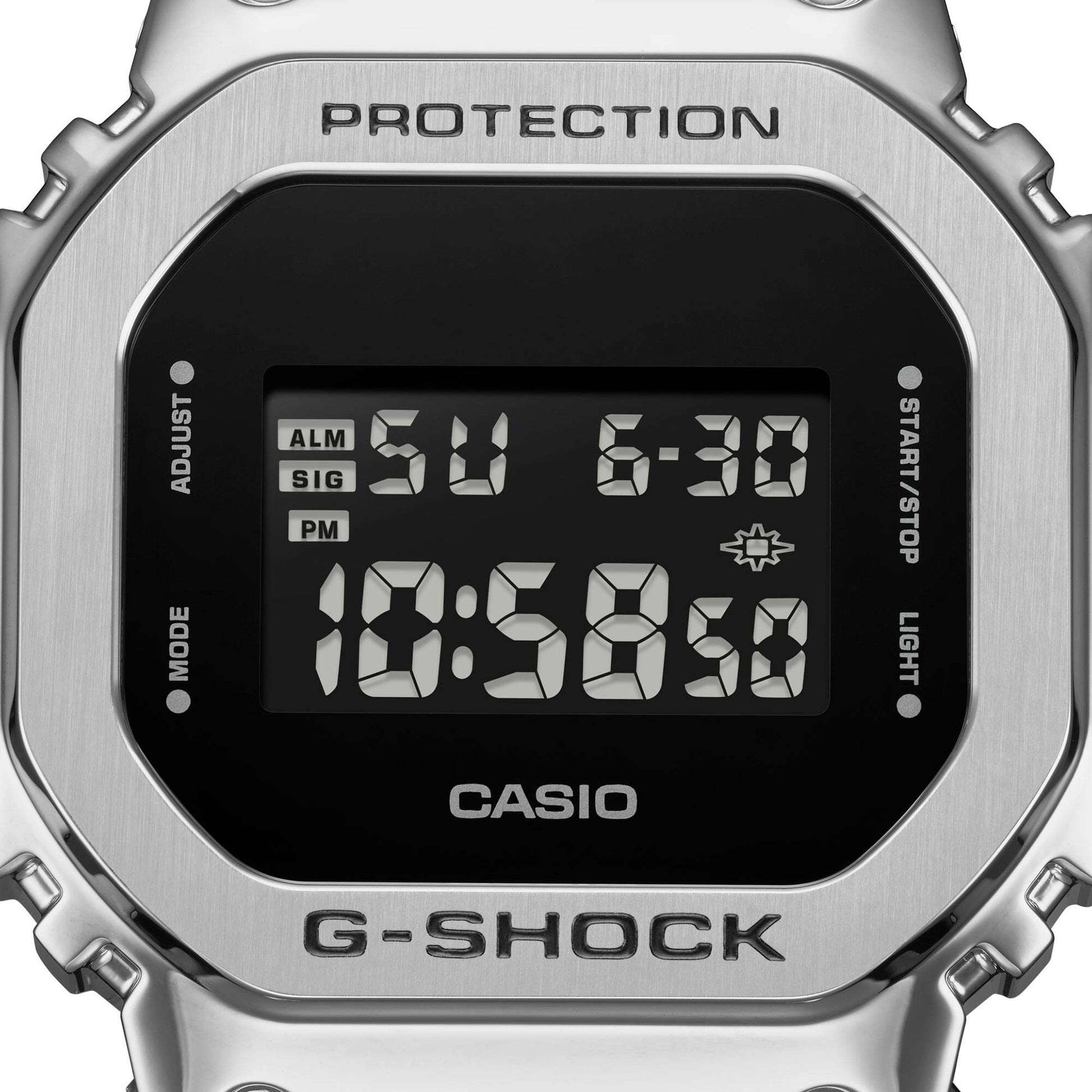 Casio GM-5600U-1ER G-Shock Herrenuhr Schwarz • Gehäuse aus Resin/Edelstahl • Invertiertes LCD-Display, Bild 6