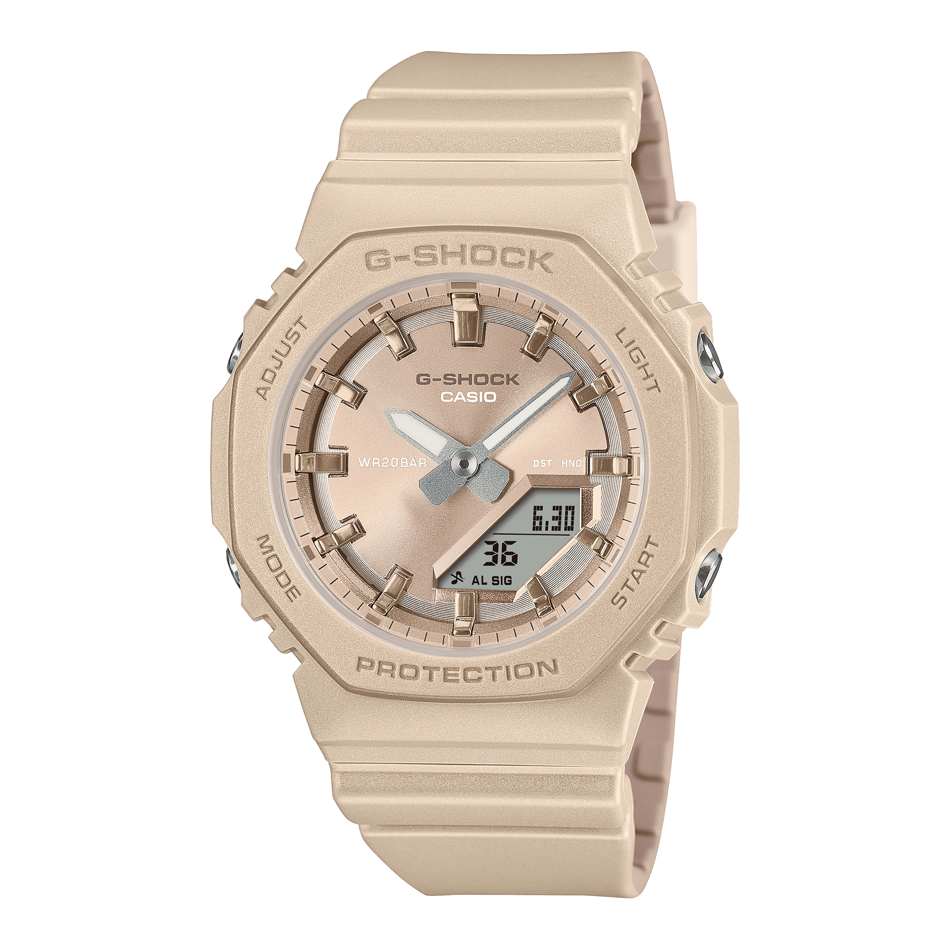 Casio GMA-P2100ST-9AER G-Shock Classic Damen-Armbanduhr Sand • Biobasiertes Resin • Ana-Digi Anzeige, Bild 2