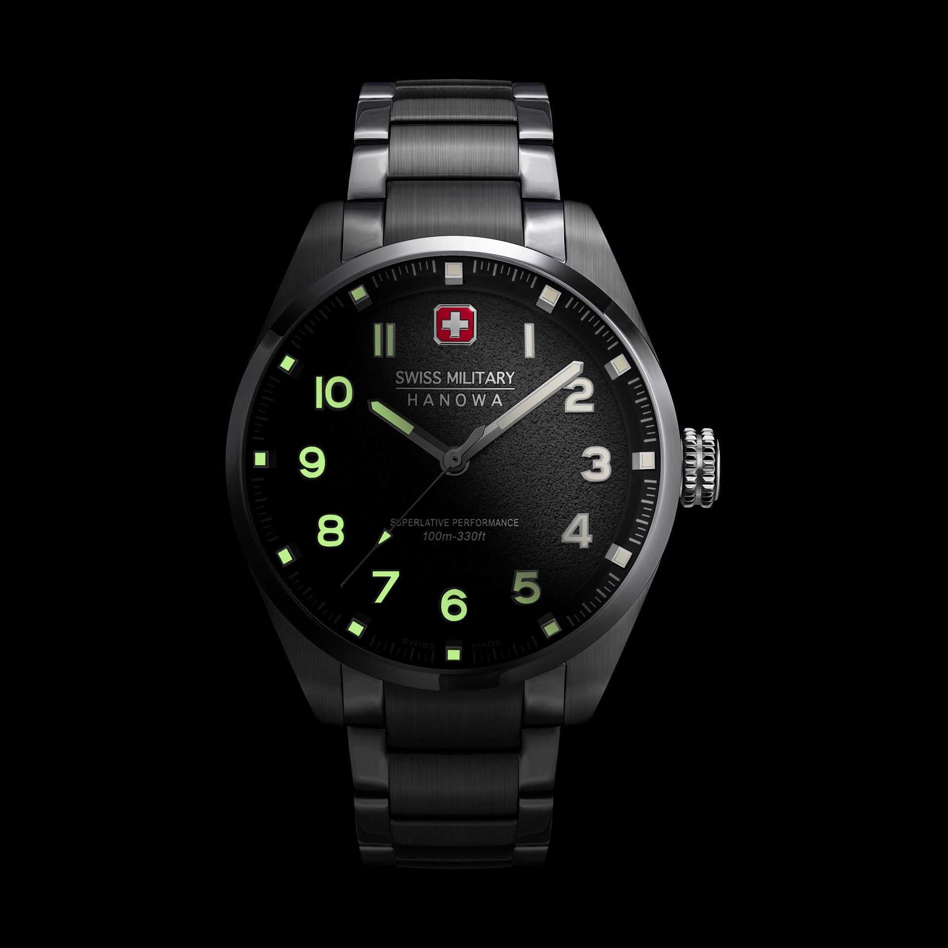 Swiss Military Hanowa Greyhound SMWGA0001505 Herren Armbanduhr Schwarz • Saphirglas • 10 Bar Wasserdicht, Bild 5