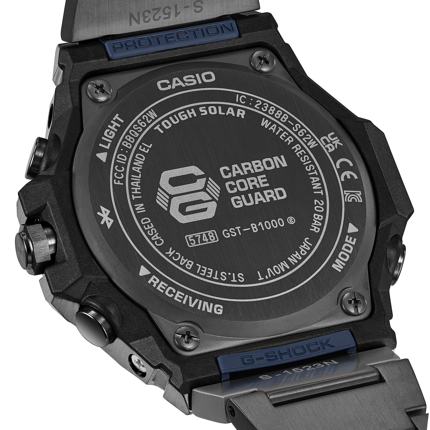 Casio GST-B1000BD-2AER G-Shock G-Steel Herren Armbanduhr Anthrazit • Tough Solar & Bluetooth • Ionenbeschichtetes