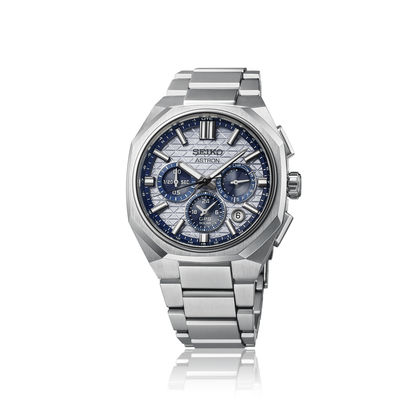 Seiko Astron HAB004J1 Herren Solaruhr Silber/Blau • GPS Solar Chronograph • Limited Edition, Bild 3