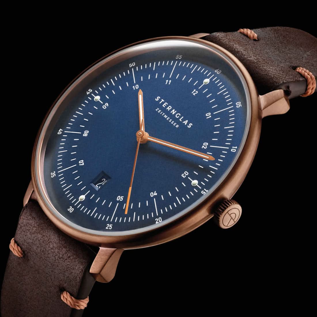 Sternglas Hamburg S01-HH27-VI17 Herrenuhr • Saphirglas • Bauhaus-Design