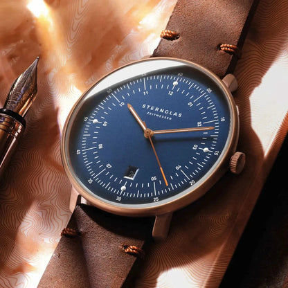 Sternglas Hamburg S01-HH27-VI17 Herrenuhr • Saphirglas • Bauhaus-Design