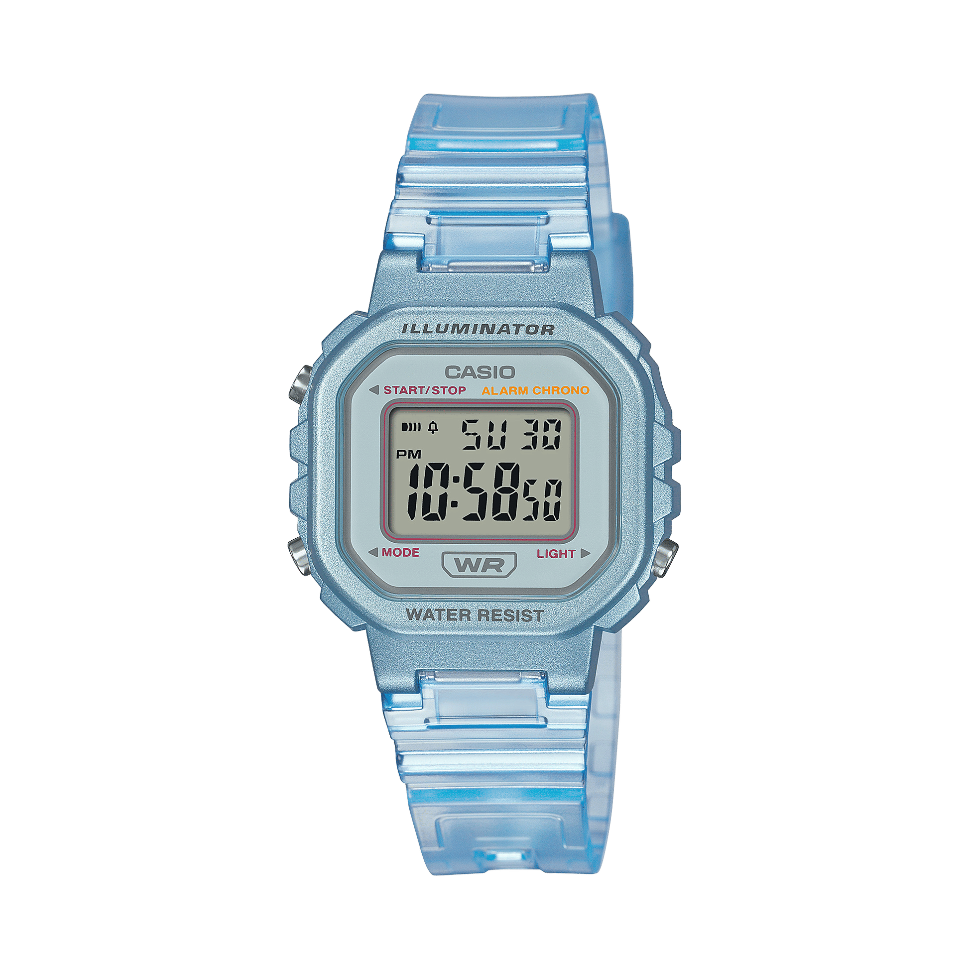 Casio LA-20WHS-2AEF Timeless Collection Damen Armbanduhr Hellblau • LED-Licht & Stoppuhr • Vollautokalender bis 2099, Bild 2