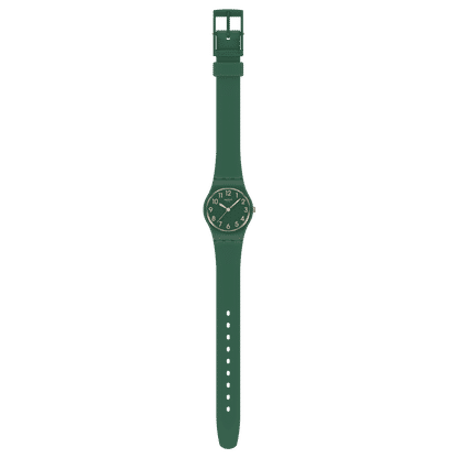 Swatch Originals LG130 Notes of Pecan Damenuhr Dunkelgrün • Roségoldene Zeiger • Leuchtmasse, Bild 4