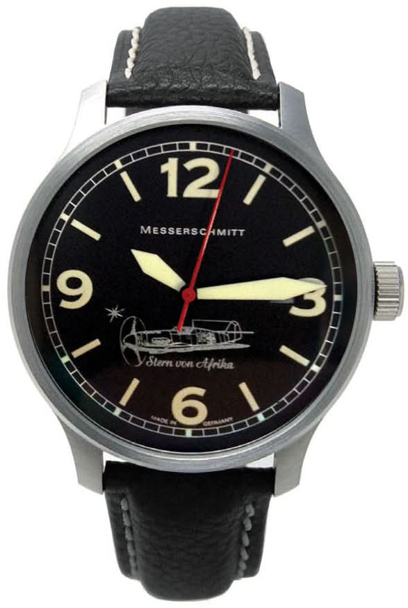 Messerschmitt MESSERSCHMITT-ME Herren Uhr • Deutsche Fliegeruhren-Tradition • Maskulines Vintage-Design