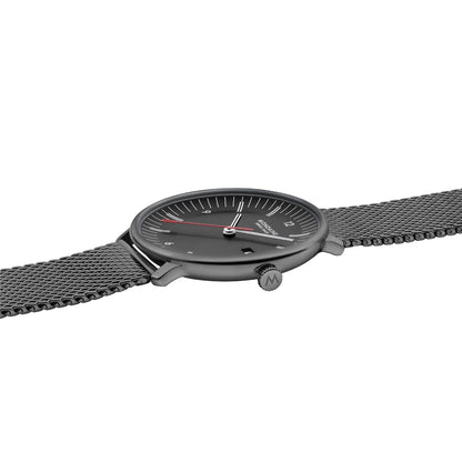 Mondaine Doppio MLE.41220.SM Herrenuhr Schwarz • Saphirglas • Swiss Made Quarzwerk, Bild 6