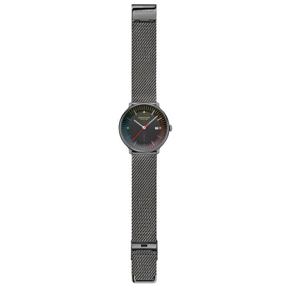 Mondaine Doppio MLE.41221.SM Herrenuhr Dunkelgrau • Saphirglas • Swiss Made Quarzwerk, Bild 7