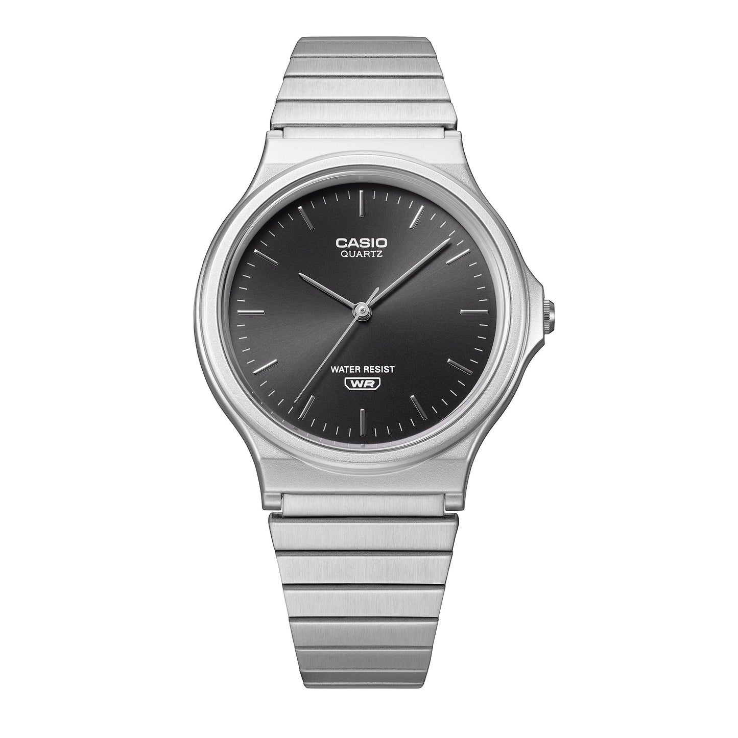 Casio MQ-24DA-1AEF Armbanduhr Schwarz • Metallic-Sonnenschliff-Zifferblatt • Edelstahlband, Bild 4