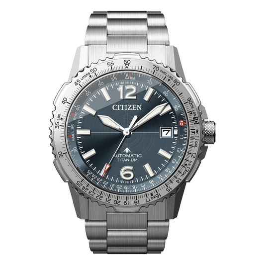Citizen Promaster Sky Navihawk Herrenarmbanduhr mit blauem Zifferblatt und Titanband
