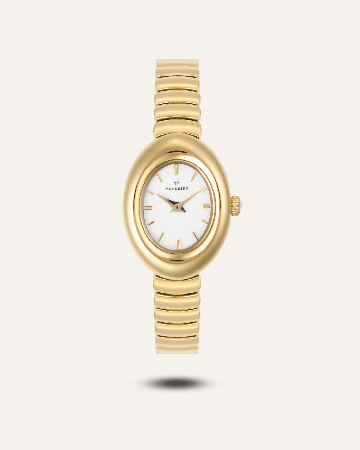 Mockberg Belle Oval MB1418 Damen Armbanduhr Gold • Mineralglas • Ovales Gehäuse
