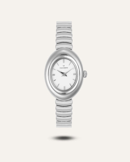 Mockberg Belle Oval MB1419 Damen Armbanduhr Silber • Mineralglas • Edelstahlarmband