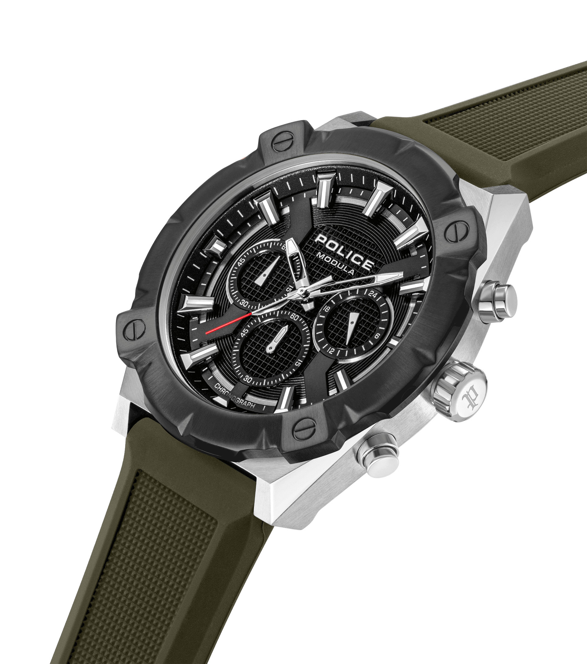Police Modula 1.0 PEWGC00923X0 Herrenuhr Schwarz • Carbon-Lünette mit Wechselsystem • Multifunktionswerk, Bild 6