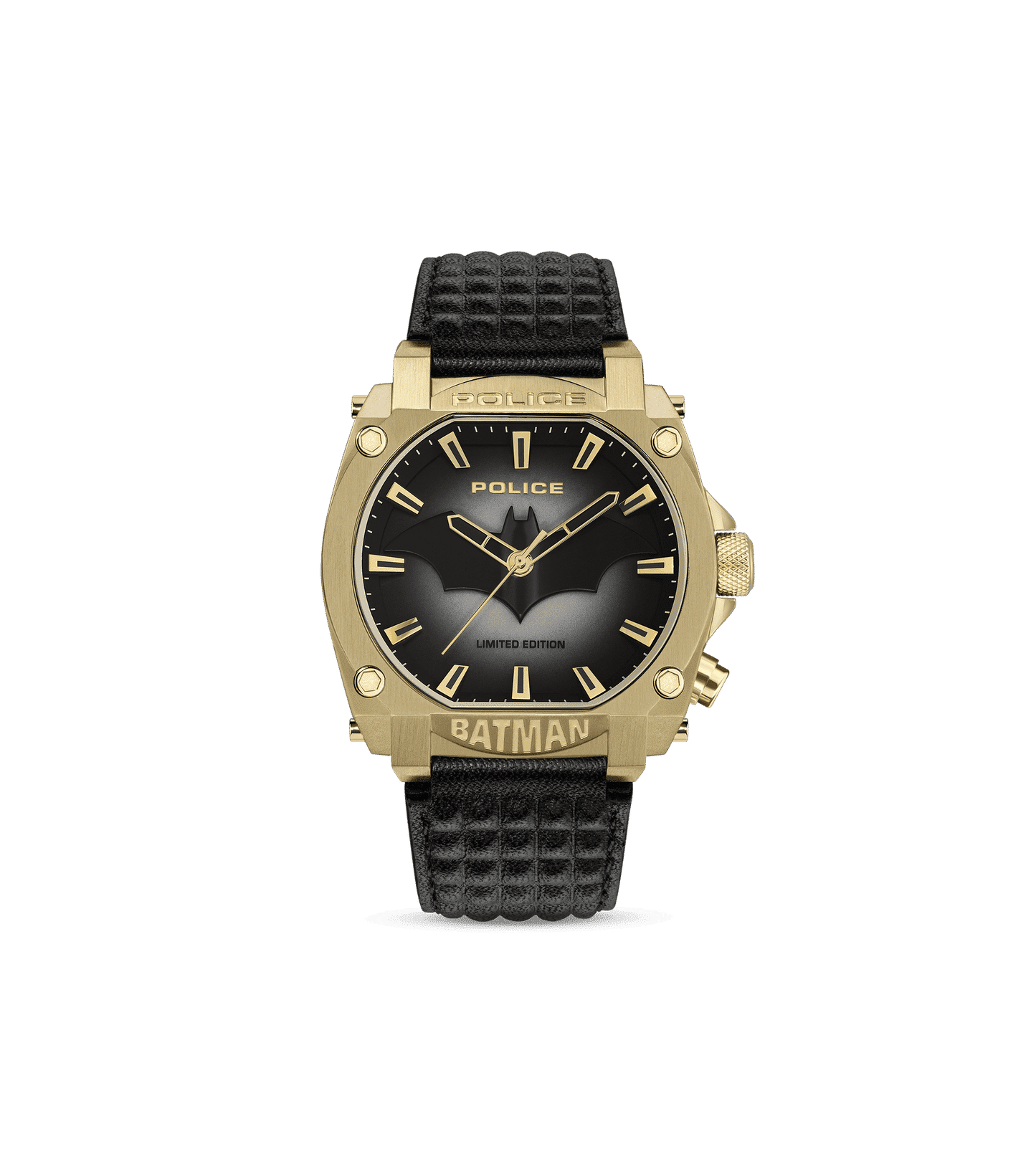 Police Forever Batman PEWGD0022602 Herrenuhr Schwarz/Gold • Limitierte Edition • Hintergrundbeleuchtung