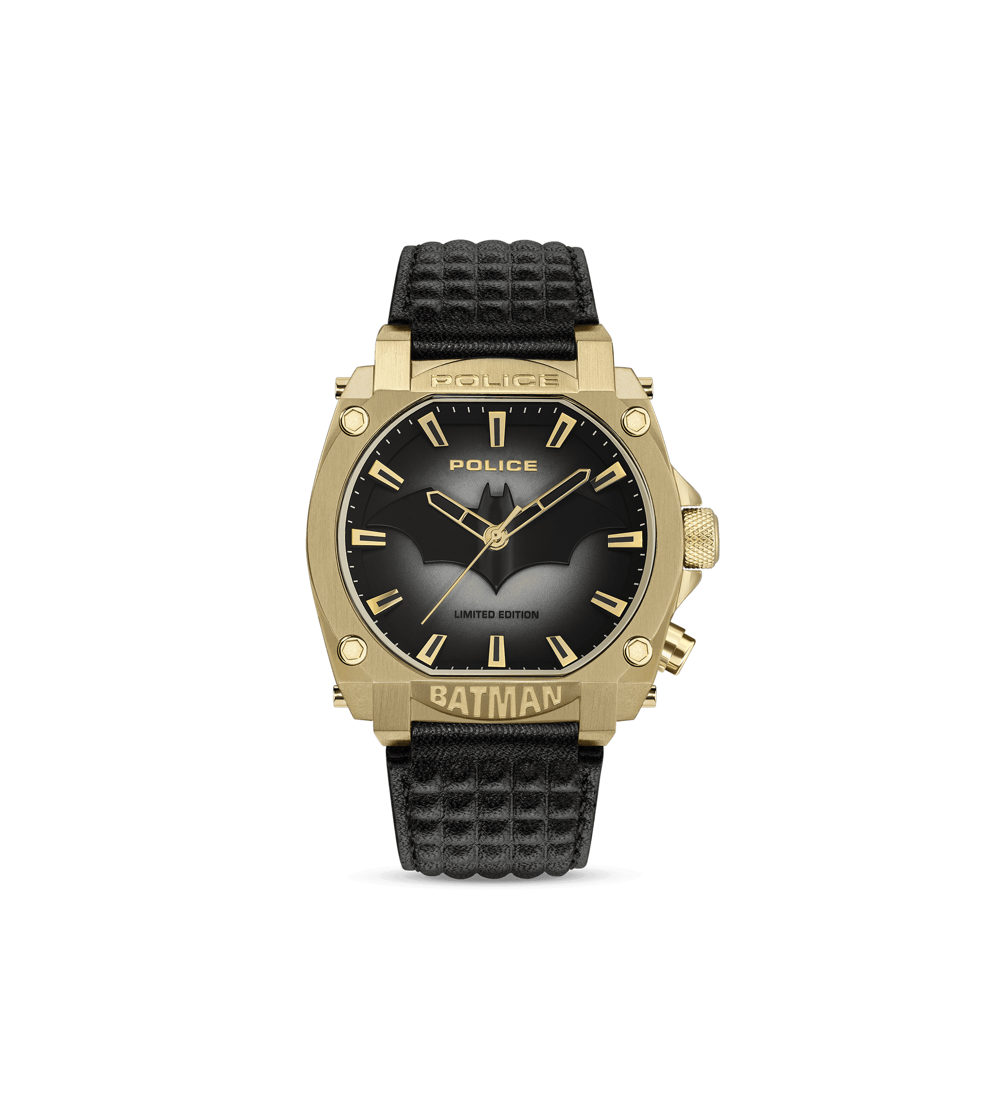 Police Forever Batman PEWGD0022602 Herrenuhr Schwarz/Gold • Limitierte Edition • Hintergrundbeleuchtung