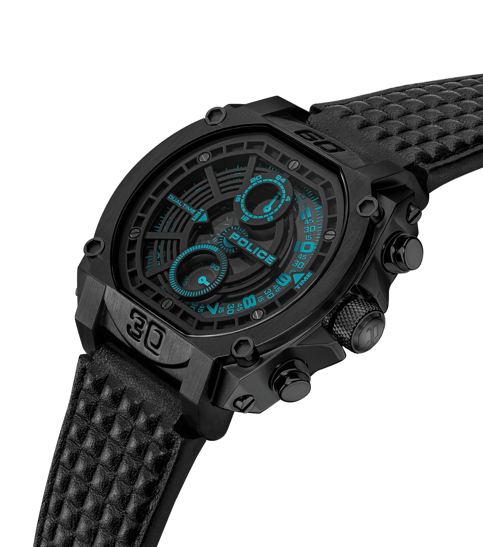 Police Norwood PEWGF0040001 Herren • Chronograph • Schwarzes Lederarmband, Bild 2
