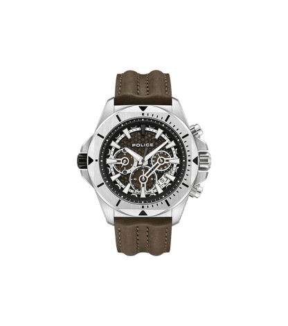 Police Electrical PEWGF0054501 Herrenuhr Braun • Multifunktion • Lederarmband