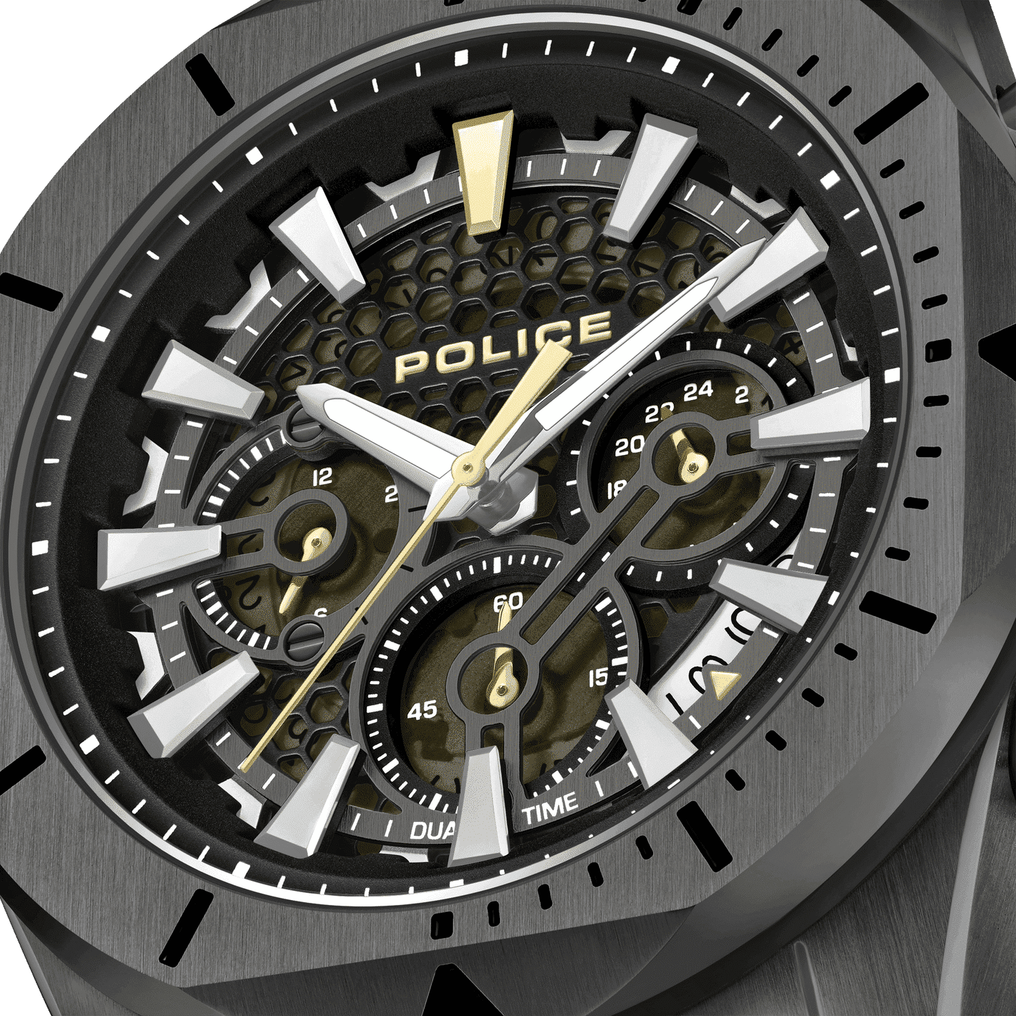 Police Electrical PEWGF0054503 Herrenuhr Schwarz • Multifunktion • Lederband, Bild 4