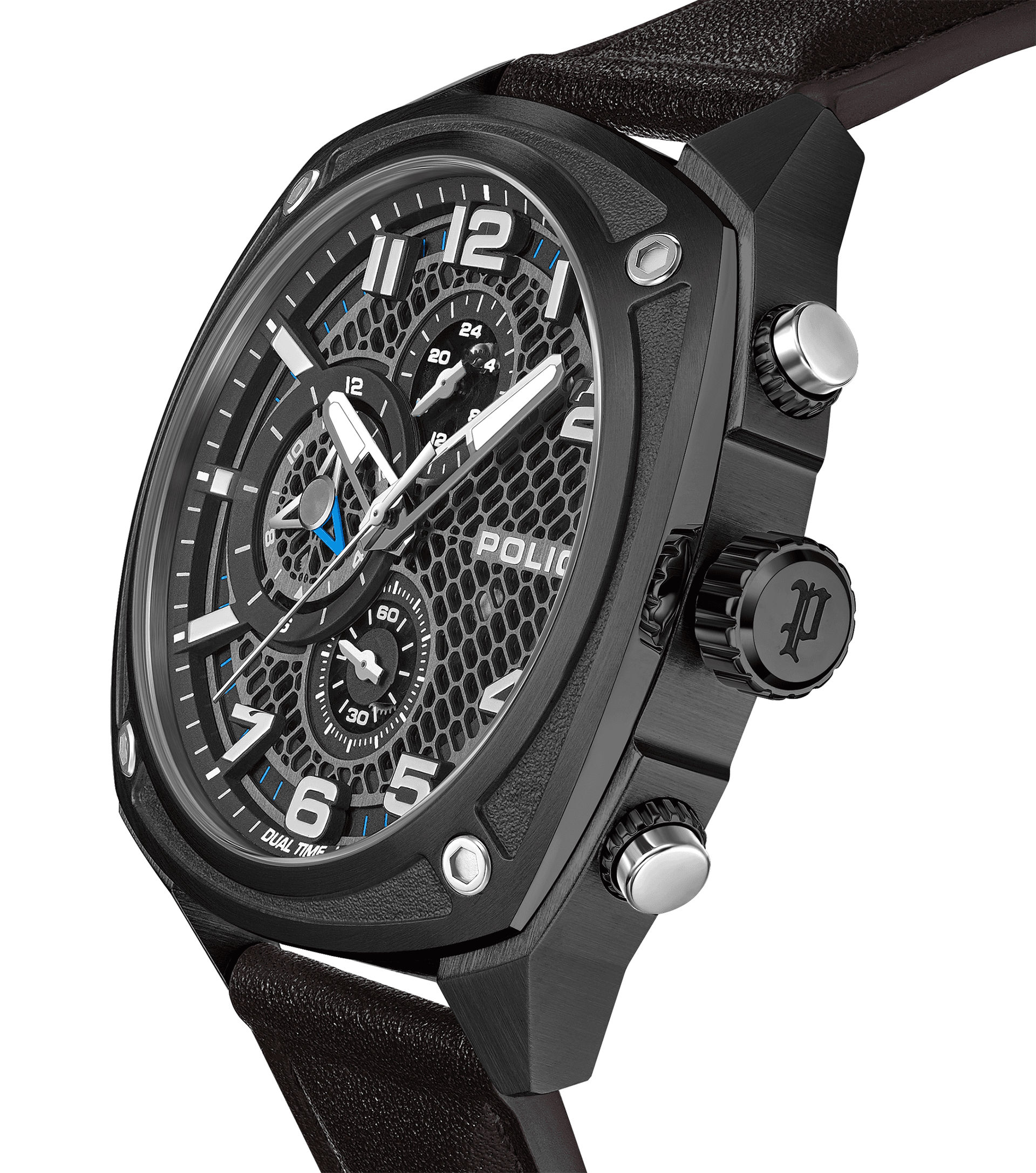 Police Portland PEWGF00814X2 Herrenuhr Mehrfarbig • Chronograph • Set mit zwei Armbändern, Bild 6