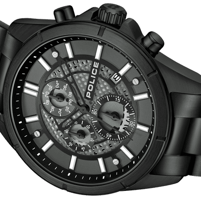 Police Burbank PEWGI0054004 Herrenuhr Schwarz • Chronograph • Metallarmband, Bild 4