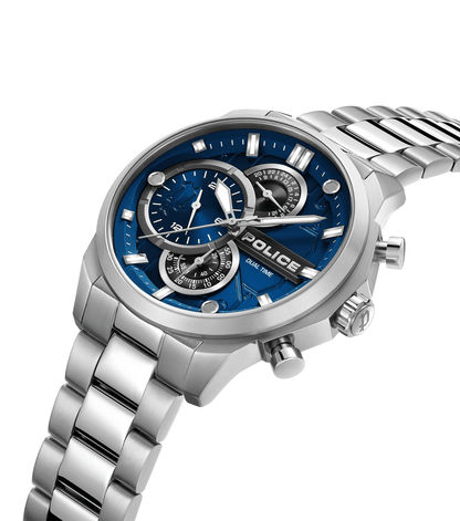 Police Reactor PEWGK0039207 Herrenuhr Silber • Multifunktionswerk • Edelstahlarmband, Bild 2