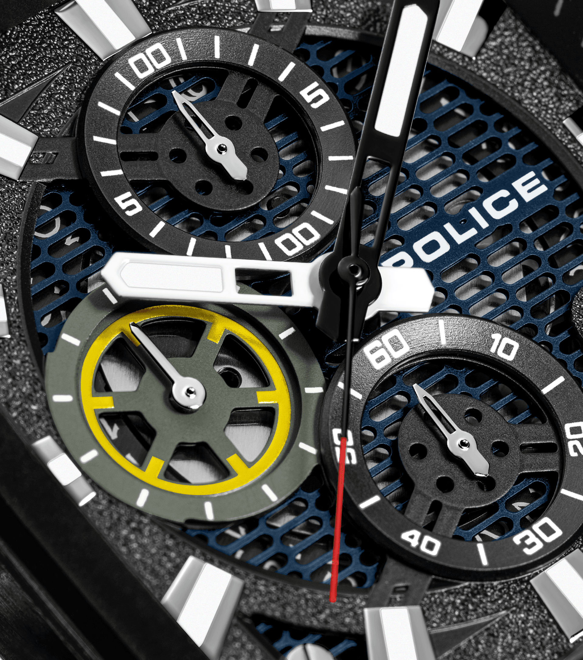 Police Clout Octet PEWGO00776X0 Herrenuhr Schwarz • Quarz-Chronograph • 8 austauschbare Armbänder, Bild 7