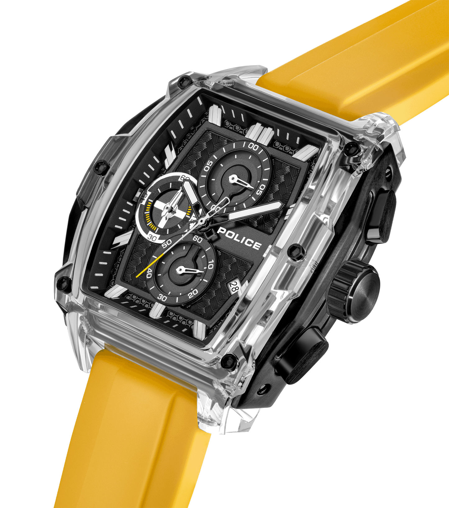 Police Clout Tank PEWGO00778X2 Herrenuhr Schwarz • Quarz-Chronograph • Set mit 4 Armbändern, Bild 12