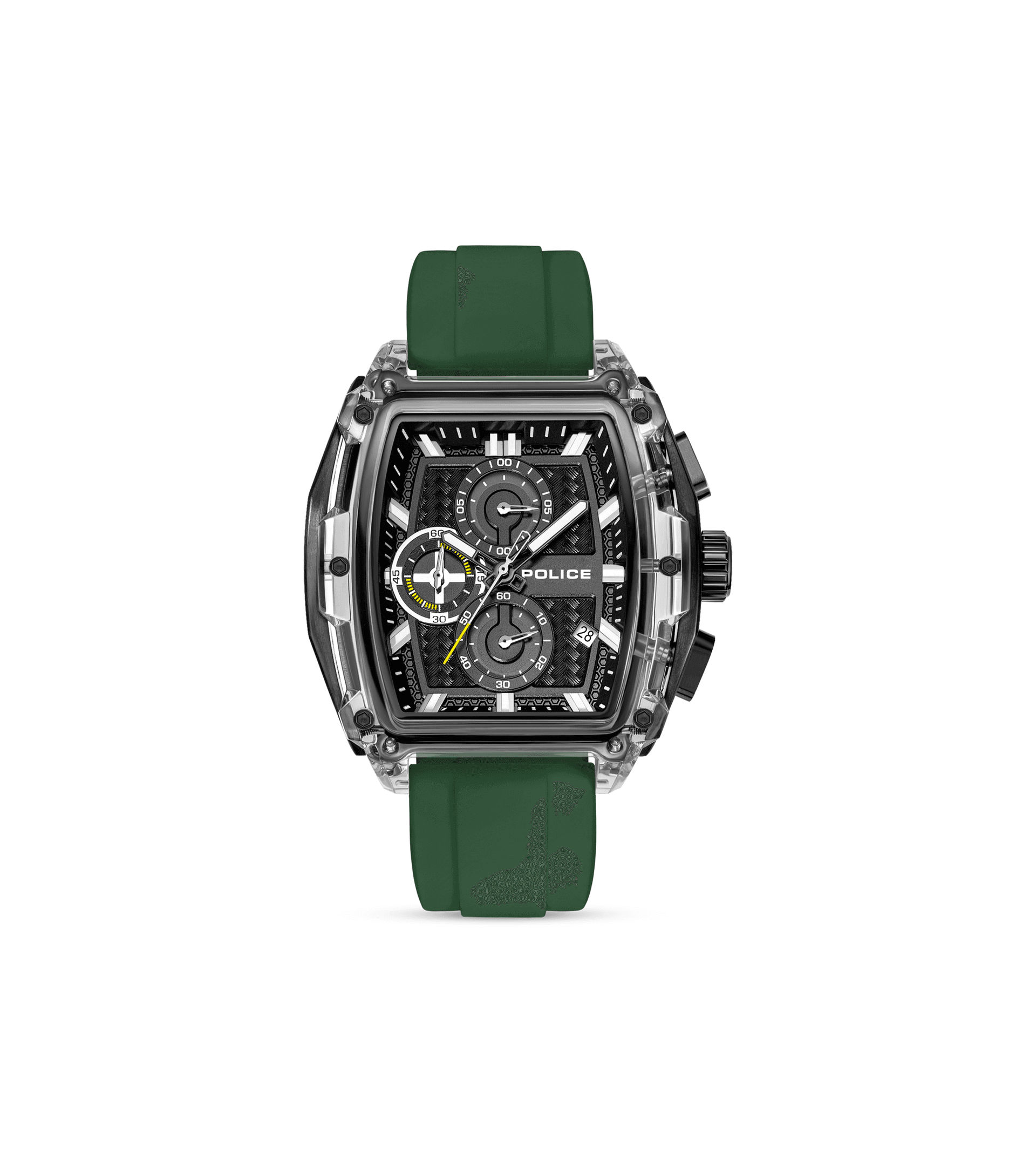 Police Clout Tank PEWGO00778X4 Herrenuhr Schwarz • Quarz-Chronograph • 8 Wechselarmbänder, Bild 14