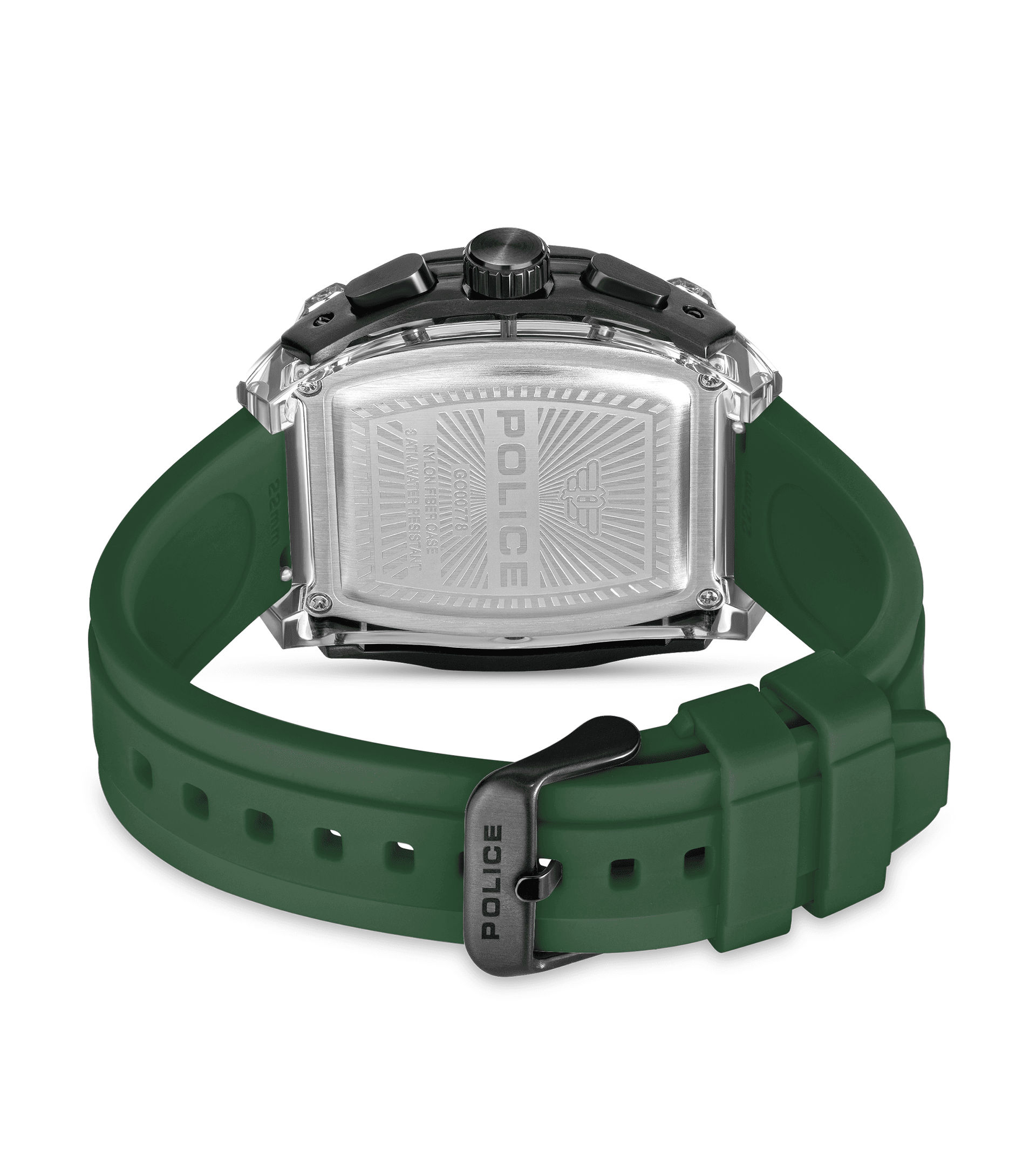 Police Clout Tank PEWGO00778X4 Herrenuhr Schwarz • Quarz-Chronograph • 8 Wechselarmbänder, Bild 16