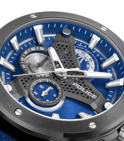 Police Wyvern PEWGO0093002 Herrenuhr Blau • Quarz-Chronograph • Edelstahlgehäuse, Bild 4