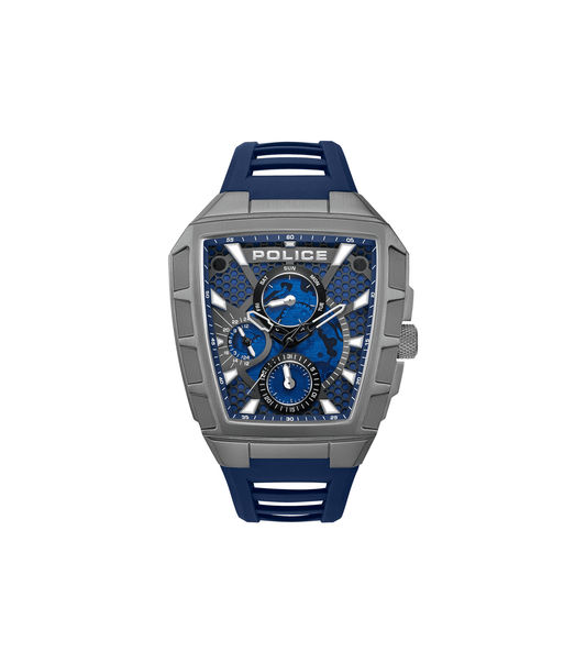 Police Tough Gear PEWGQ0056806 Herrenuhr Blau • Mineralglas • Multifunktion