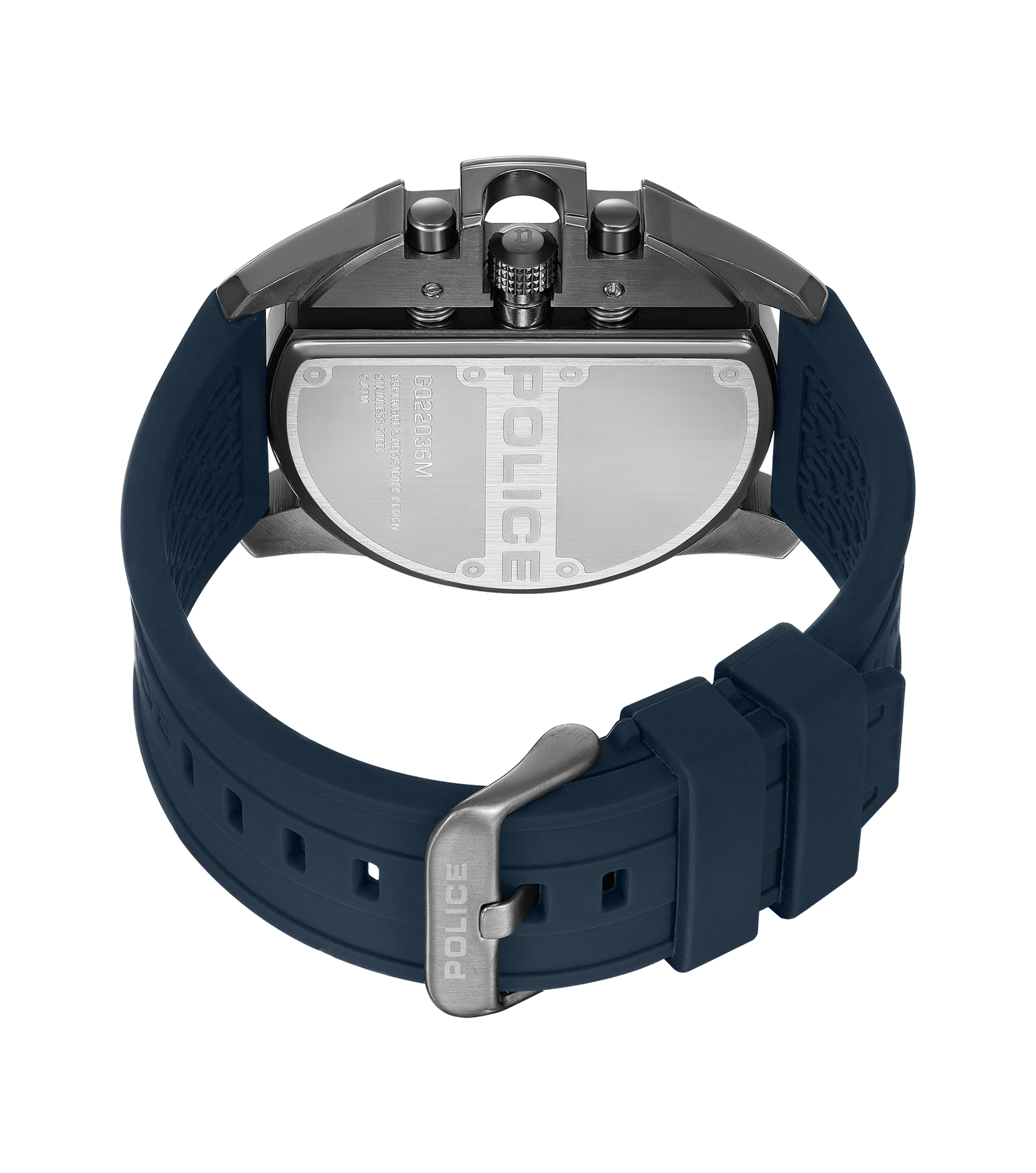 Police Daintree PEWGQ2203604 Herrenuhr Blau • Multifunction • Blaues Silikonarmband, Bild 3