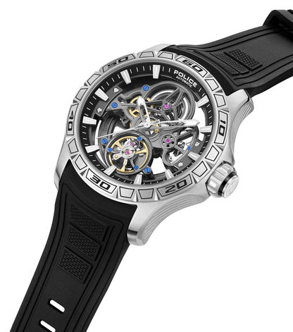 Police Spirit PEWGR0097801 Herrenuhr Schwarz • Automatikwerk • Skelett-Zifferblatt, Bild 2