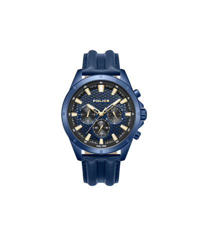 Police Malawi PEWJF2204113 Herrenuhr Blau • Multifunktions-Chronograph • Blaue IP-Beschichtung