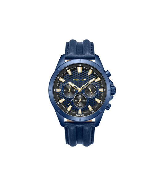 Police Malawi PEWJF2204113 Herrenuhr Blau • Multifunktions-Chronograph • Blaue IP-Beschichtung